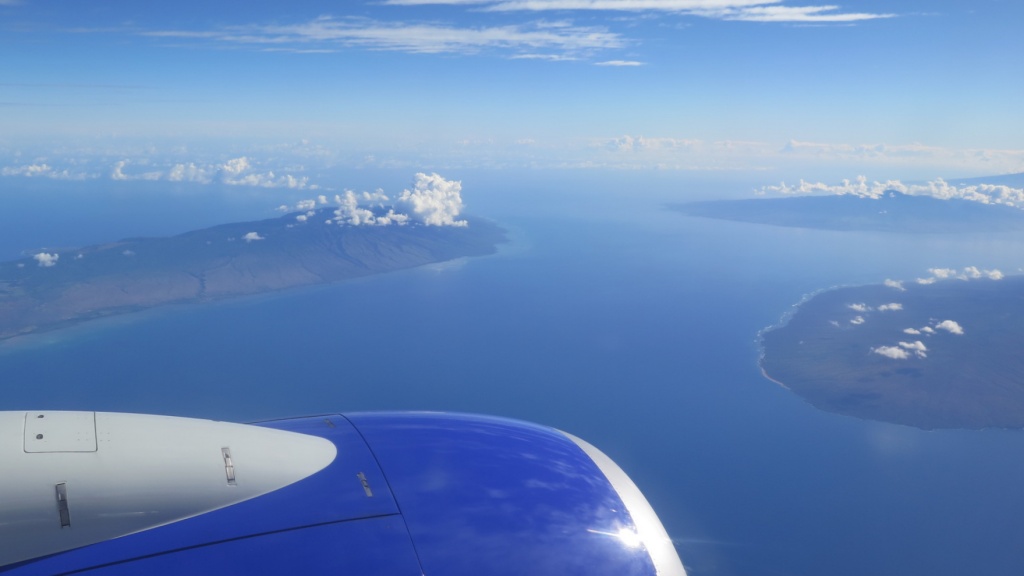 islas de hawai desde el avion