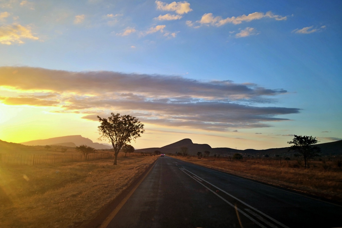 Sunset camino al Kruger